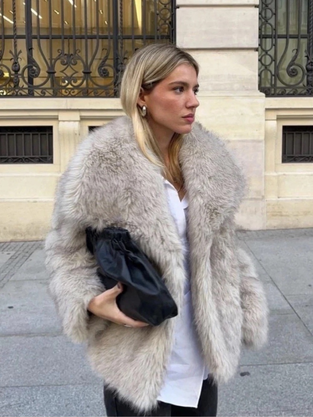 Zara Faux Fur in Ecru 🩶